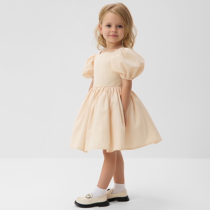 Платье нарядное детское MINAKU: PartyDress, цвет молочный, рост 116 см Платье нарядное детское MINAKU: PartyDress, цвет молочный, рост 116 см