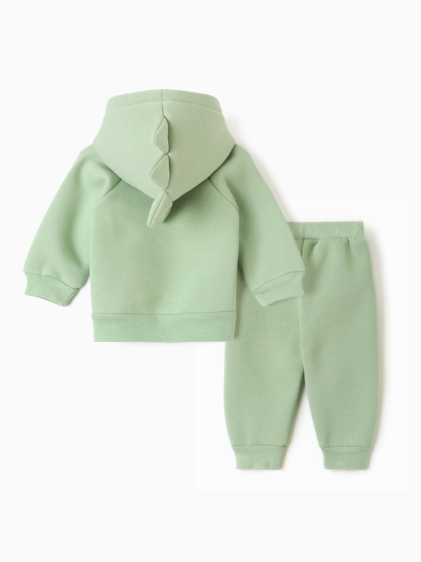 Костюм: толстовка и брюки Крошка Я Dino, рост 74-80, зеленый