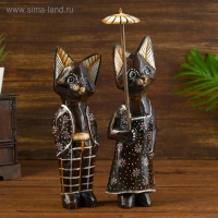 Сувенир дерево "Парочка котишек" (набор 2 шт) 30х30х9 см