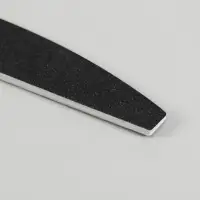 Пилка для ногтей, лодочка, 100/180 грит, 18 см, фасовка 20 шт., чёрная