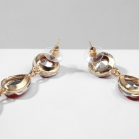 Серьги висячие со стразами «Драгоценность» капли, цвет красный в золоте, 9,5 см Серьги висячие со стразами «Драгоценность» капли, цвет красный в золоте, 9,5 см