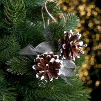 Новогодняя подвеска &laquo;Шишка и веточка&raquo; набор 2 шт.