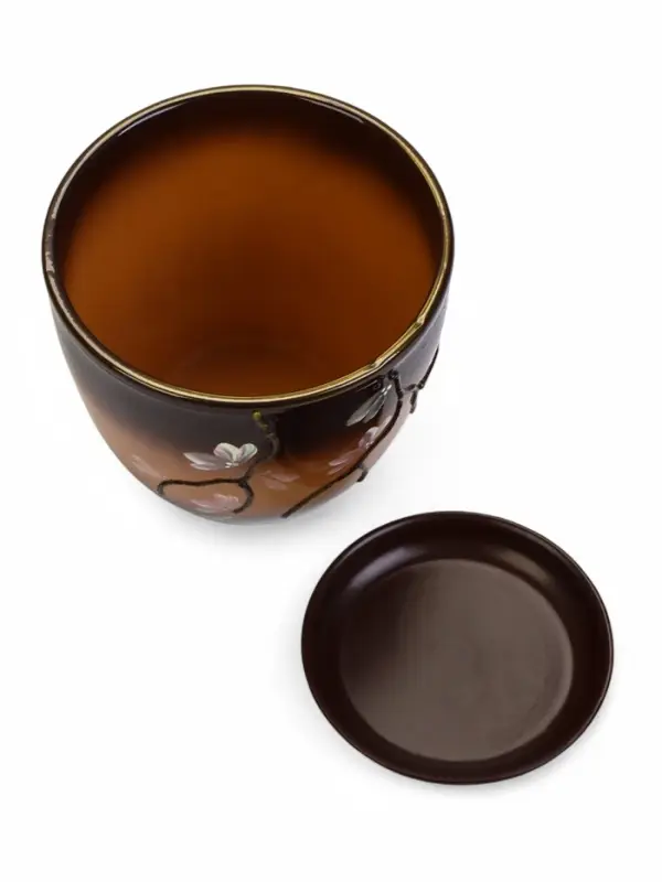 Горшок цветочный поддоном  2,5 л,  керамика, Миндаль (М)