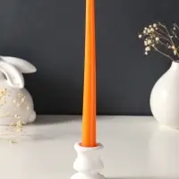 Набор свечей античных, 2,3х 24,5 см, 5 ч, 55 г, 2 штуки, оранжевый