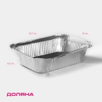 Набор форм из фольги для запекания и выпечки Доляна, 2 л, 25,7&times;19&times;6,5 см, 2 шт