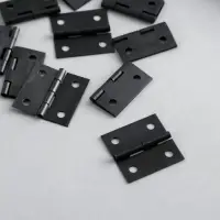 Петля для шкатулки металл с прямыми углами черная набор 10 шт 2,5х2,5 см