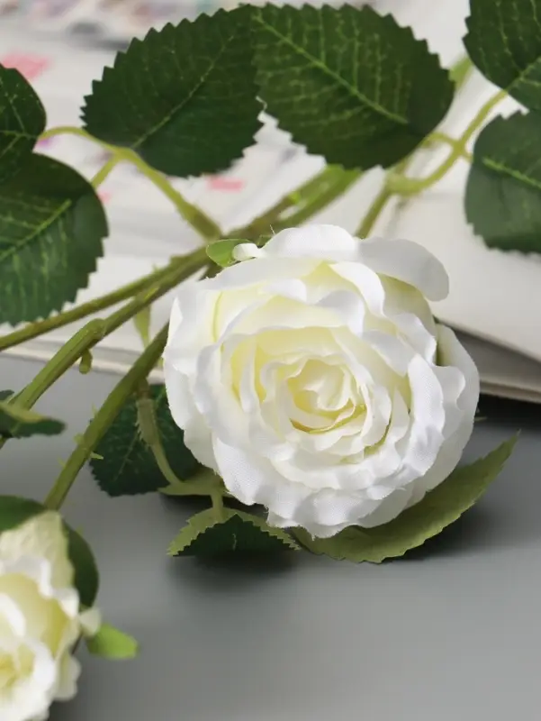 Цветы искусственные &laquo;Роза Августина галант&raquo;, d=6 см, h=55 см, белые