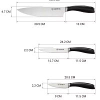 Набор ножей 3 шт с разделочной доской Stein 4BSS