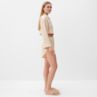 Пижама (сорочка, шорты) женская MINAKU:  Home collection цвет жемчужный , р-р 48