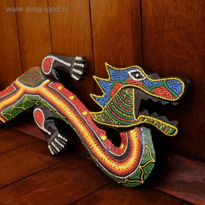 Панно настенное &laquo;Дракон цветной&raquo;, 100&times;16&times;2 см, дерево, МИКС