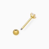 Пирсинг в язык &laquo;Штанга&raquo;, L=2,5 см, цвет белый в золоте