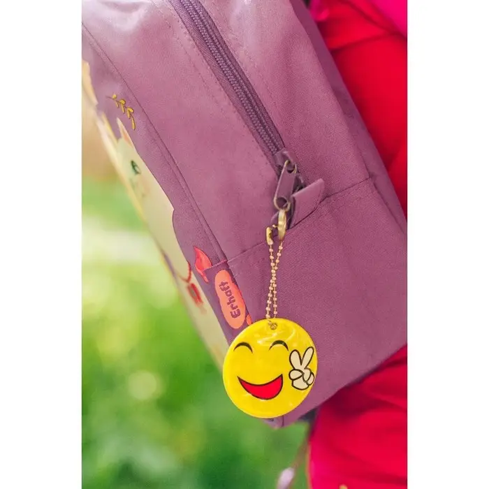 Светоотражающий элемент &laquo;Смайлик-мир&raquo;, двусторонний, d = 5 см, цвет жёлтый