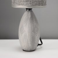 Настольная лампа с абажуром RISALUX &laquo;Фиесс&raquo;, Е14, 40 Вт, серый, 13&times;13&times;27 см