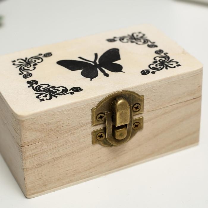 Шкатулка дерево для росписи "Бабочка" 6х10х5 см