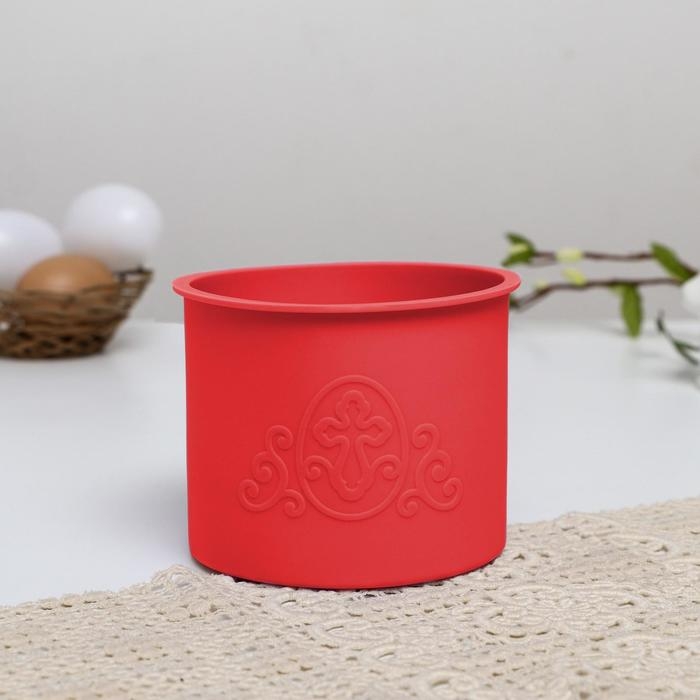 Набор силиконовых форм для выпечки на пасху &laquo;ХВ&raquo; красные, 3 шт.