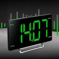 Часы электронные с FM радио H-RCL246 зеленая подсветка