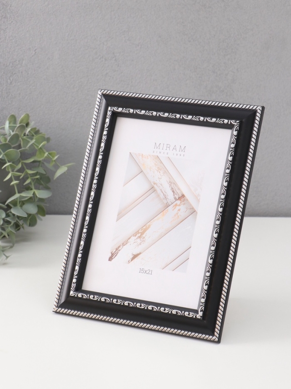Фоторамка пластик "МИРАМ" 15х21 см, чёрный