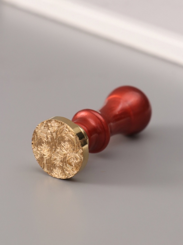 Печать для сургуча с пластиковой ручкой "Розы" 6,3х2,5х2,5 см