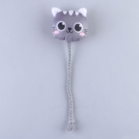 Игрушка для собак &laquo;Котик&raquo;, с канатом