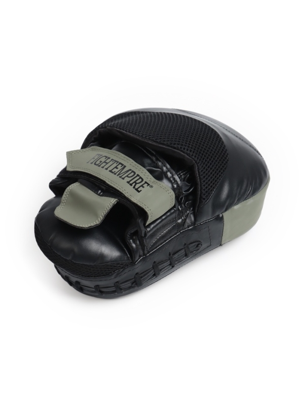 Лапы боксёрские изогнутые FIGHT EMPIRE, GEL-TECH, ПУ, чёрно-зелёные, пара