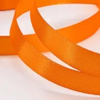 Лента атласная, 12 мм, 23&plusmn;1 м, ярко-оранжевая №25