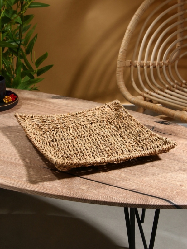 Корзина плетеная 31x31x5 см, сиграсс