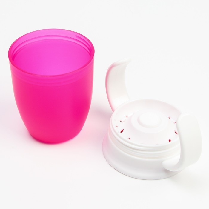 Поильник - непроливайка детский тренировочный &laquo;360&deg;&raquo;, 240 мл., с ручками, цвет бирюзовый