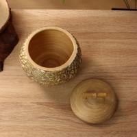 Банка для сыпучих продуктов 13х13х12 см, бамбук