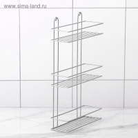 Полка прямоугольная 3-х ярусная, 26.5&times;10.5&times;50 см, хром