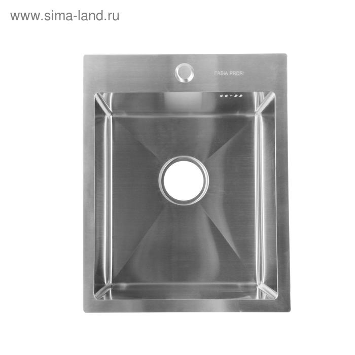 Мойка FABIA PROFI, 40х50 см, врезная, S = 3,0 и 0,8 мм, сифон с переливом + корзина Мойка FABIA PROFI, 40х50 см, врезная, S = 3,0 и 0,8 мм, сифон с переливом + корзина