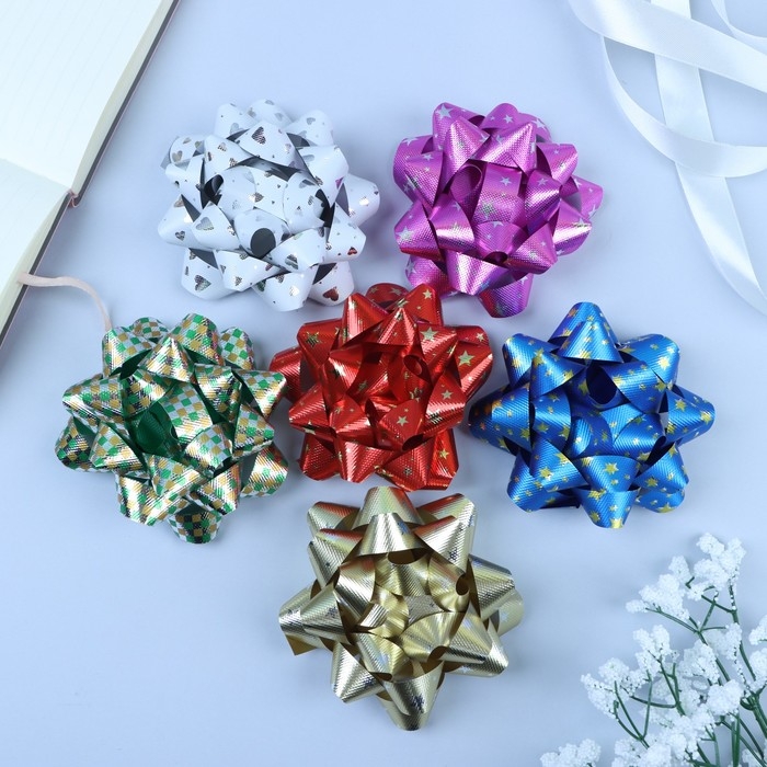 Бант-звезда №10 набор 6 шт., микс Бант-звезда №10 набор 6 шт., микс
