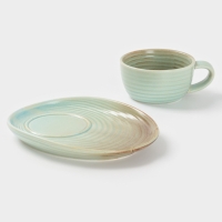 Чайная пара "Sand Ripples" Magistro 300мл, 20х16х6,5 цвет желтый, голубой, коричневый