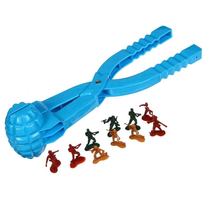 Новогодний подарок. Снежколеп-песколеп &laquo;Граната&raquo;, 36 &times; 9 &times; 9,5 см + солдатики 4 см , МИКС, на новый год