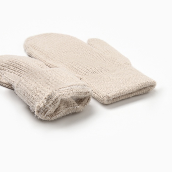 Варежки детские MINAKU, цвет бежевый, 18 см Варежки детские MINAKU, цвет бежевый, 18 см