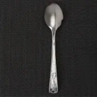 Ложка одноразовая, пластик,17.5 см, столовая, серебристая