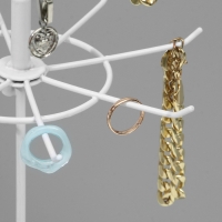 Вертушка, 2 яруса по 8 крючков, 21,5×21,5×41 см, цвет белый Вертушка, 2 яруса по 8 крючков, 21,5×21,5×41 см, цвет белый