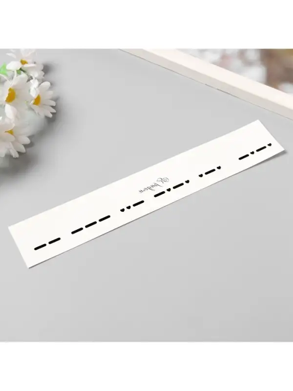 Переводная тату на тело чёрная &laquo;Браслет. Я рядом. Азбука Морзе&raquo;, 20&times;3 см