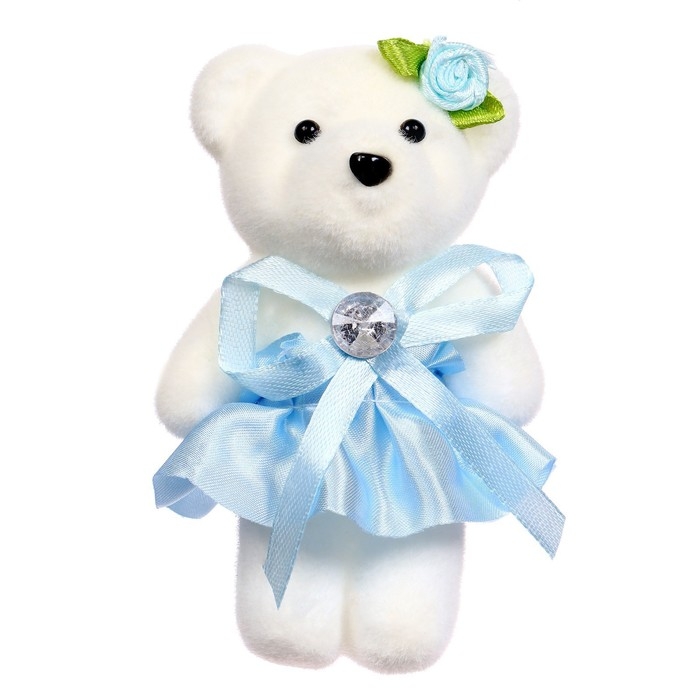 Игрушка из пенопласта &laquo;Мишка в юбочке&raquo;, с камнем, цвета МИКС