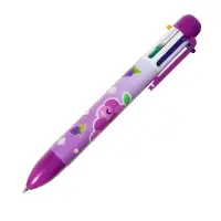 Ручка шариковая многоцветная Calligrata, автоматическая, 6 цветов, с рисунком, МИКС
