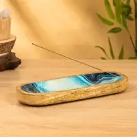 Подставка под благовония "Лазурь" 28х10х3 см, манговое дерево