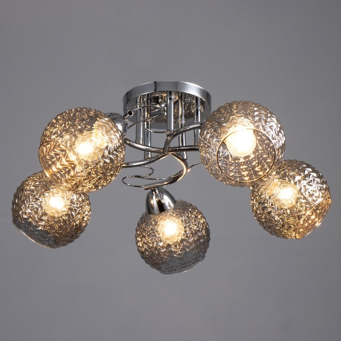 Люстра "Эрион" 5хЕ27 40Вт хром 56х56х22 см BayerLux