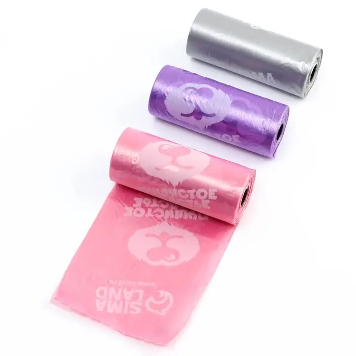 Пакеты для уборки за собаками в шоубоксе &laquo;Пушистое счастье&raquo; (15 рулонов по 15 пакетов, 22 х 30 см)