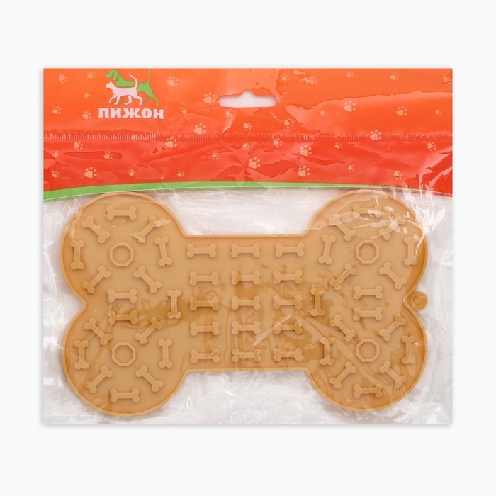 Коврик для лизания на присосках 18,5 х 11,5 см, жёлтый Коврик для лизания на присосках 18,5 х 11,5 см, жёлтый