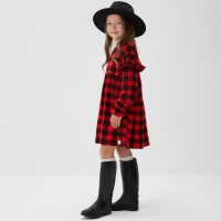 Платье детское с рюшами KAFTAN "Клеточка" размер 32 (110-116) Платье детское с рюшами KAFTAN "Клеточка" размер 32 (110-116)