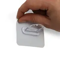 Держатель с клейкой поверхностью ТУНДРА, d=25 мм, 68&times;68 мм, прозрачный