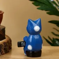Сувенир "Кот с табличкой WELCOME" дерево 8х4х10 см, цв. синий