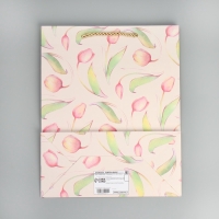 Пакет подарочный, упаковка, &laquo;Тюльпаны&raquo; 32 х 26 х 12 см