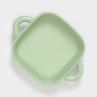 Форма для запекания Доляна &laquo;Зефир&raquo;, 900 мл, 18&times;18 см, квадратная, керамика, зелёная