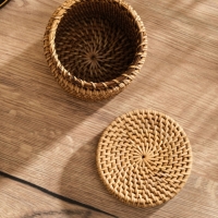 Корзинка плетеная ротанг, 12х12х10 см