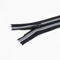 Молния &laquo;Трактор&raquo;, №5, неразъёмная, замок автомат, 18 см, чёрная, белая